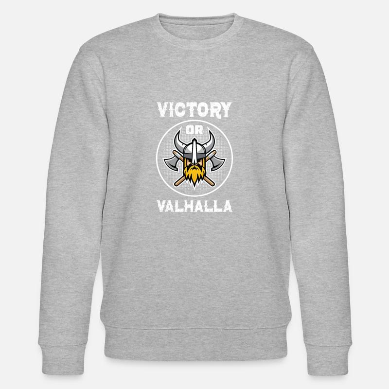 Victory Or Valhalla - Stanley/Stella Unisex Bio-Sweatshirt CHANGER  - Grau meliert