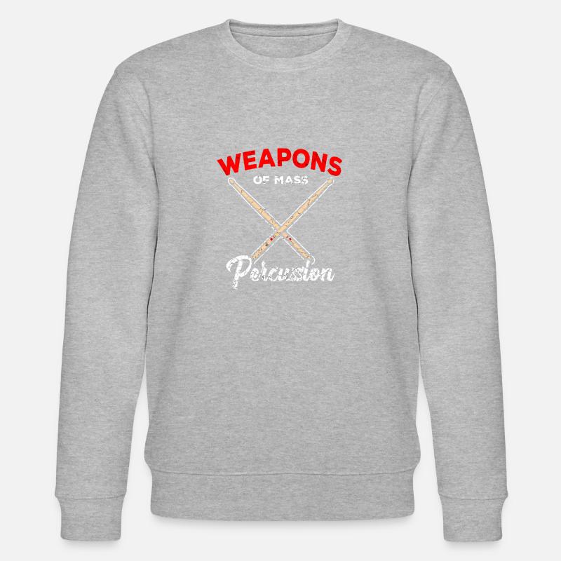 Drums Gift Drummer Percussion - Stanley/Stella CHANGER Unisex Organic Sweatshirt - heather grey