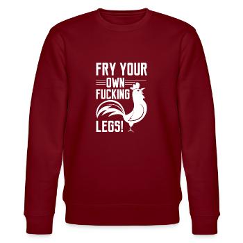 Chemise VEGAN · FUCKING LEGS · Cadeau - Sweat bio CHANGER Stanley/Stella Unisexe - bordeaux - Devant - Nik (191cm) & Marisol (170cm)