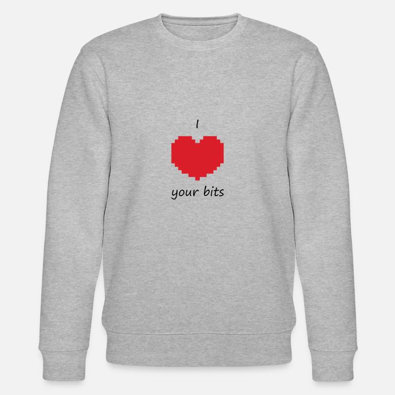 I love your bits - Stanley/Stella Unisex Bio-Sweatshirt CHANGER  - Grau meliert