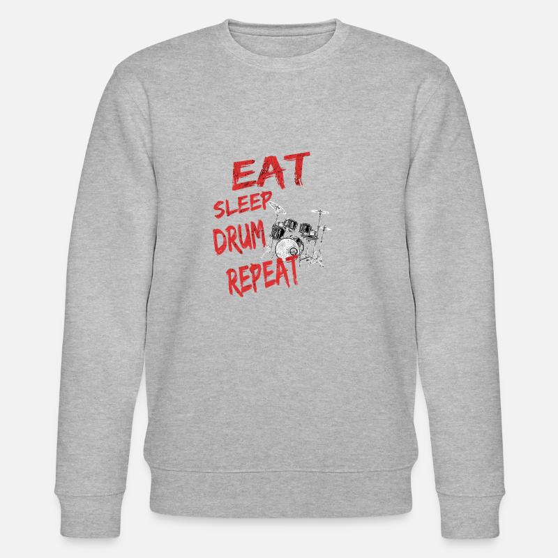 DRUM SCHLAGZEUG SPRUCH - Stanley/Stella Unisex Bio-Sweatshirt CHANGER  - Grau meliert
