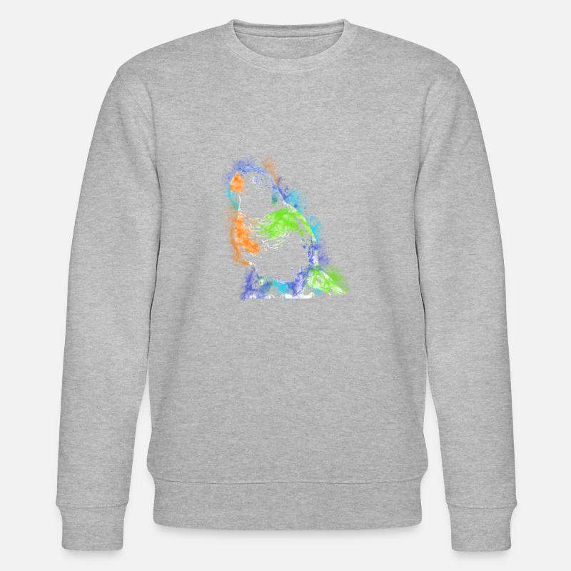 Papagei - Stanley/Stella Unisex Bio-Sweatshirt CHANGER  - Grau meliert