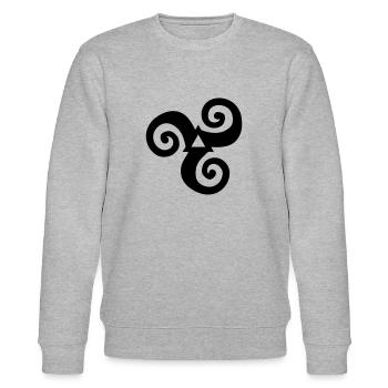 triskel breton symbol bretagne 11 5 - Stanley/Stella Unisex Bio-Sweatshirt CHANGER  - Grau meliert - Vorne - Nik (191cm) & Marisol (170cm)