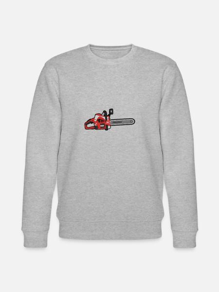 Chainsaw fishing mopet chainsaw Stihl gift - Stanley/Stella CHANGER Unisex Organic Sweatshirt - heather grey