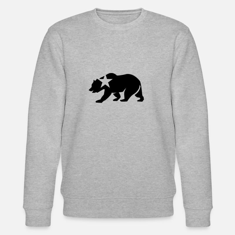 schwarzer bär,bär,tier,wald,braunbär,tatzen,stern - Stanley/Stella Unisex Bio-Sweatshirt CHANGER  - Grau meliert