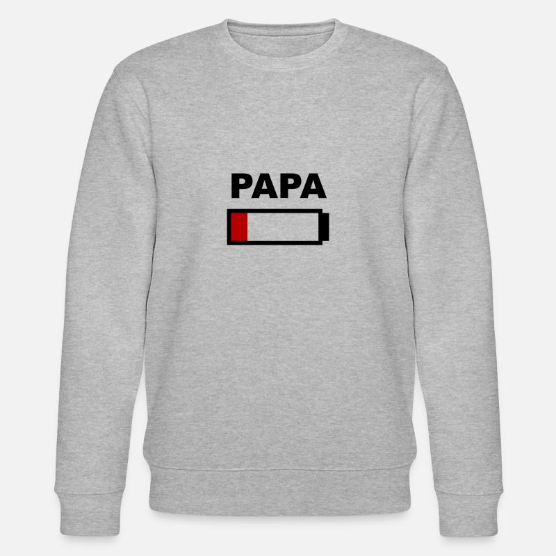 Papa Batterie - Stanley/Stella Unisex Bio-Sweatshirt CHANGER  - Grau meliert