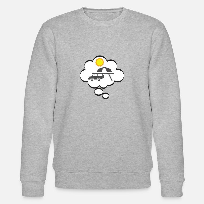 Dachzelt Camping - Sunny dreams - Stanley/Stella Unisex Bio-Sweatshirt CHANGER - Grau meliert