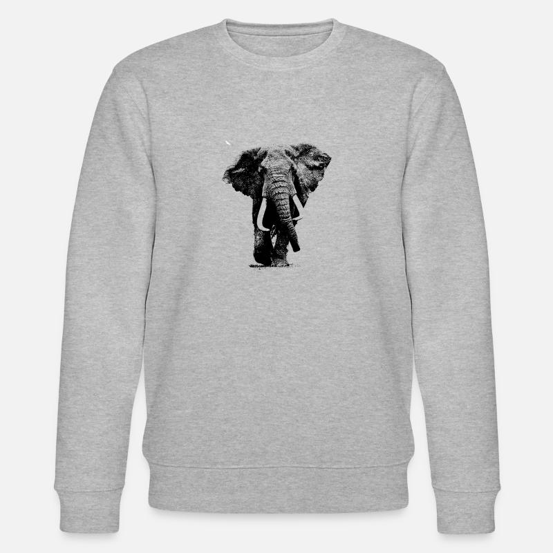 l'éléphant - Sweat bio CHANGER Stanley/Stella Unisexe - gris chiné