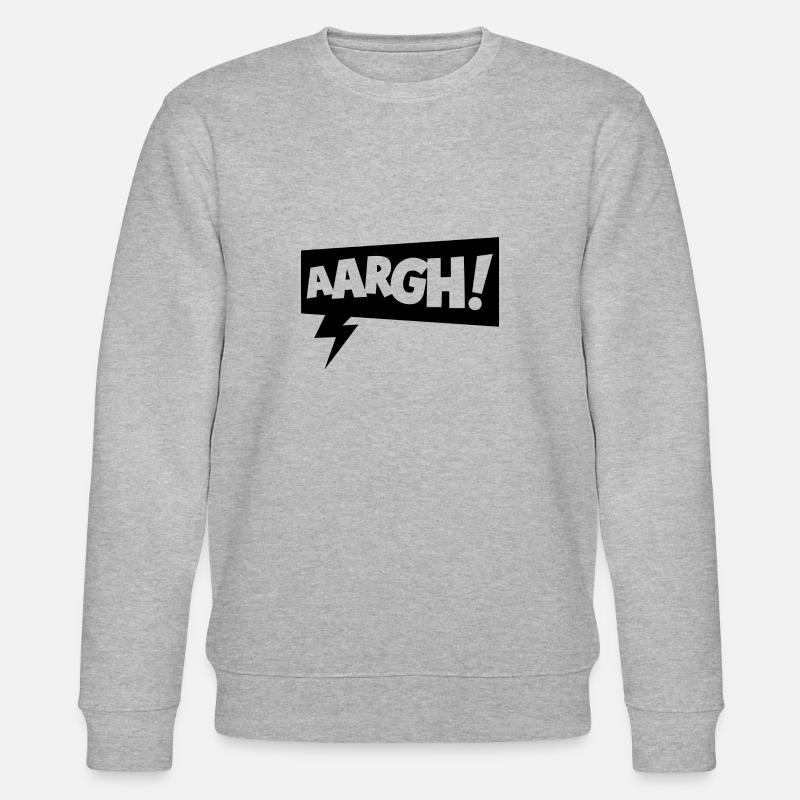 Bulle de dialogue aaargh - Sweat bio CHANGER Stanley/Stella Unisexe - gris chiné