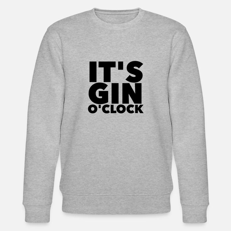 It's Gin o'clock - Stanley/Stella Unisex Bio-Sweatshirt CHANGER  - Grau meliert