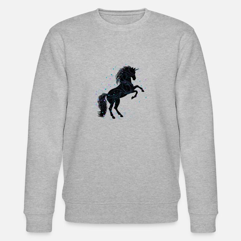 Einhorn - Stanley/Stella Unisex Bio-Sweatshirt CHANGER  - Grau meliert