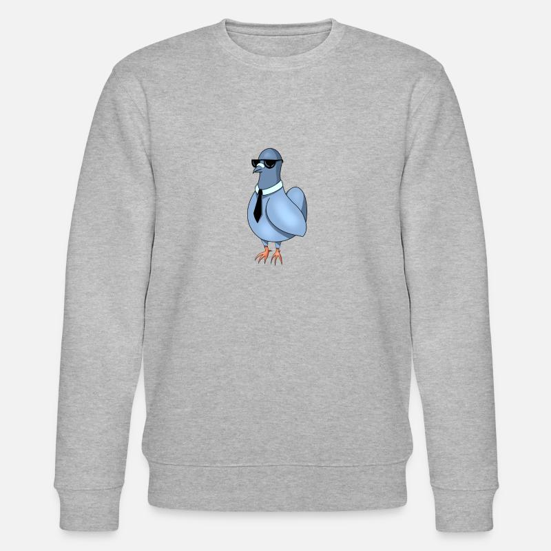 Bird with sunglasses - Sweat bio CHANGER Stanley/Stella Unisexe - gris chiné