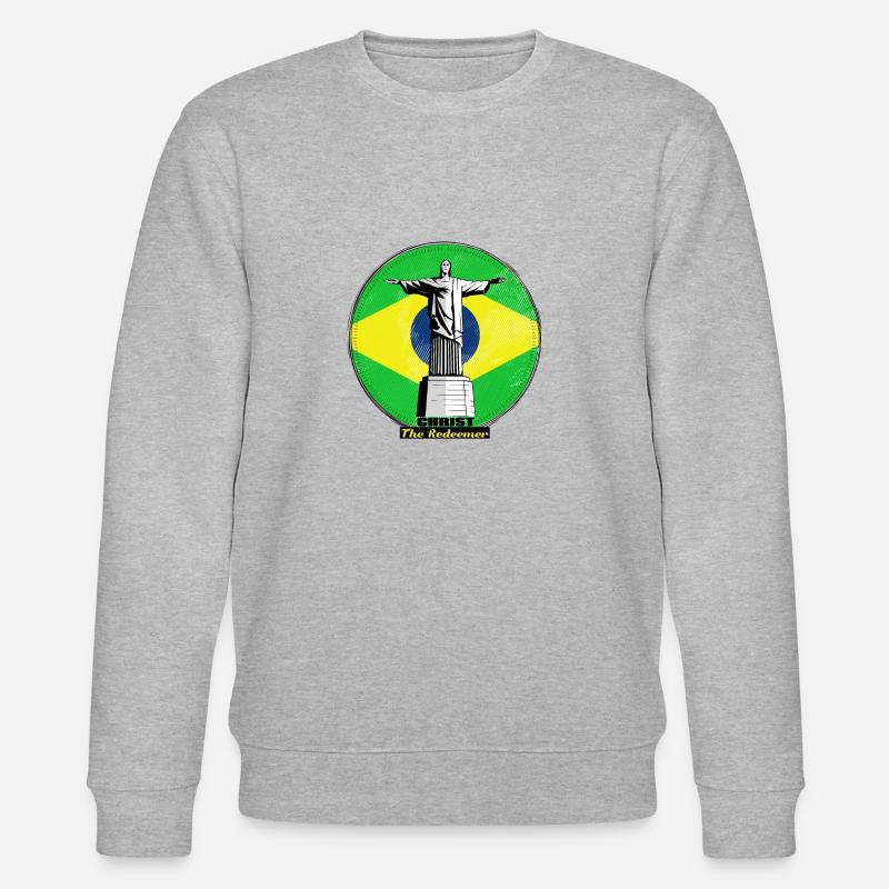 Christ the Redeemer - Stanley/Stella Unisex Bio-Sweatshirt CHANGER  - Grau meliert