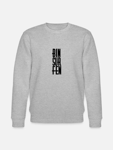 bin surfen - Stanley/Stella Unisex Bio-Sweatshirt CHANGER - Grau meliert