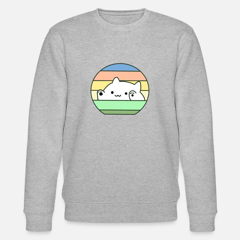 Bongo Cat 3 - Stanley/Stella Unisex Bio-Sweatshirt CHANGER  - Grau meliert