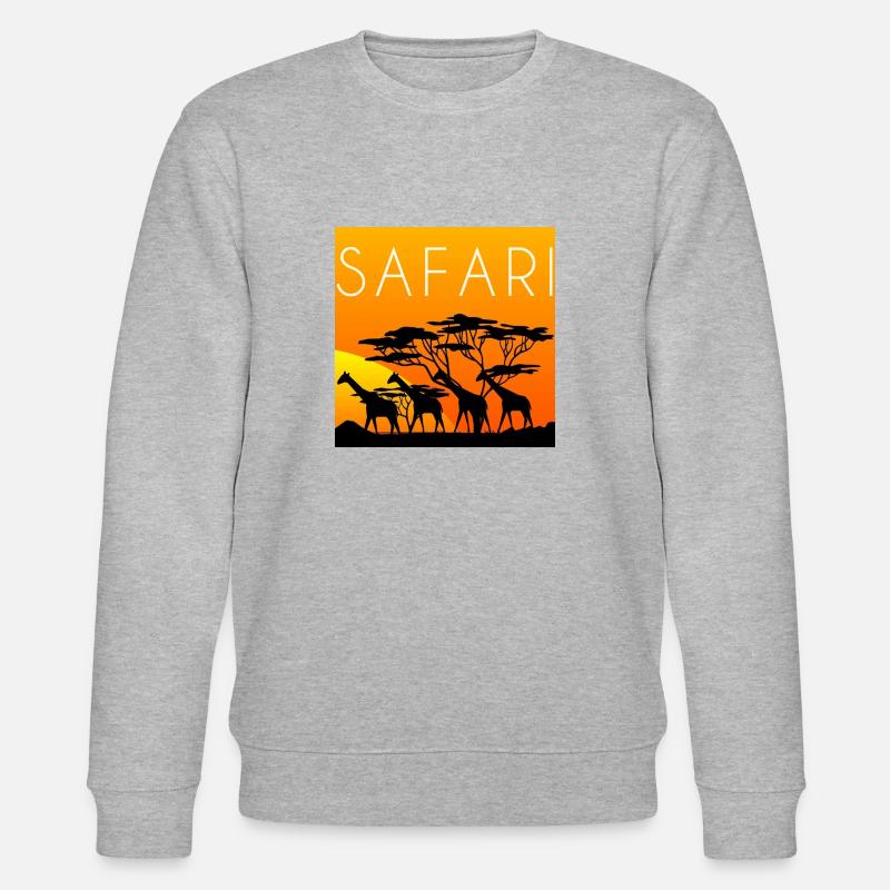safari mit giraffen,safari,giraffen - Stanley/Stella Unisex Bio-Sweatshirt CHANGER  - Grau meliert