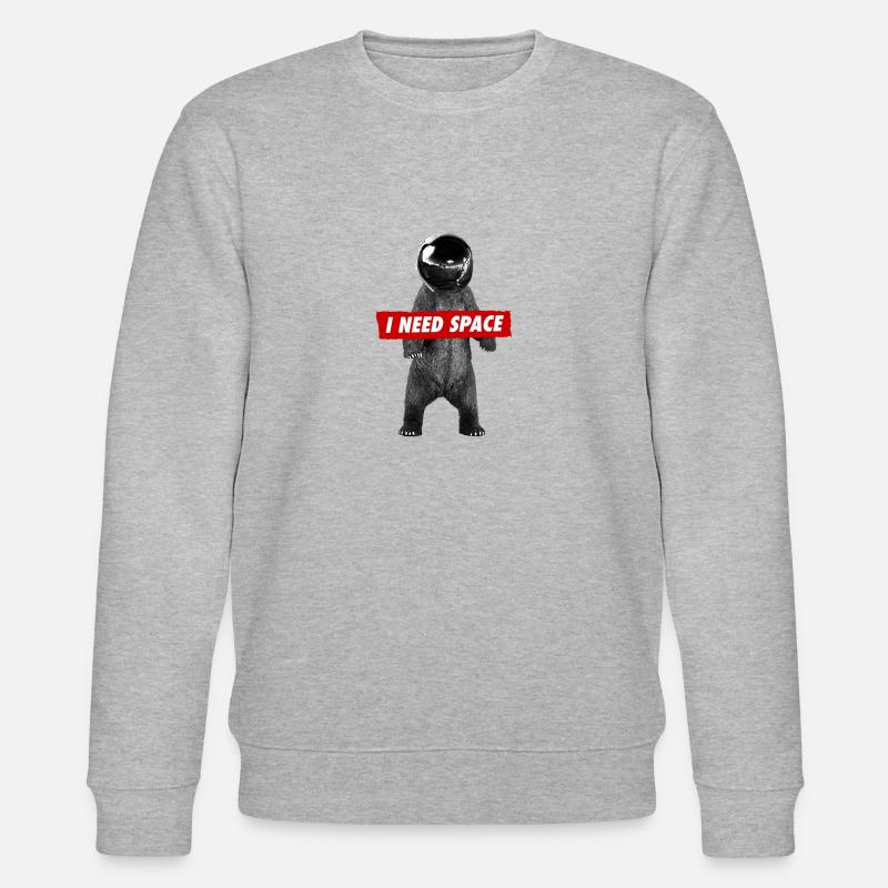 Space-Bear - Stanley/Stella Unisex Bio-Sweatshirt CHANGER  - Grau meliert