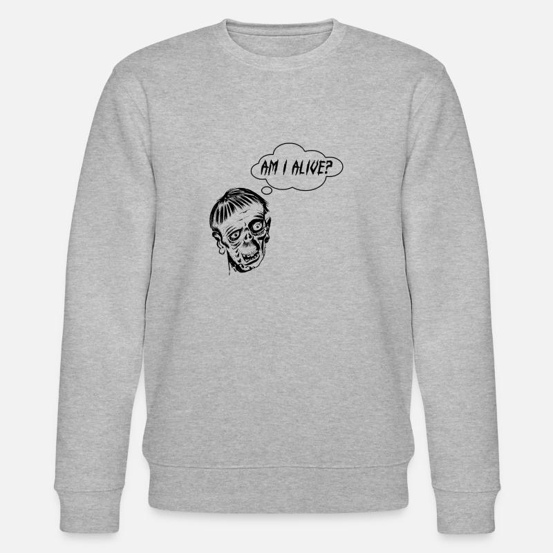 Zombie avec bulle de dialogue - Sweat bio CHANGER Stanley/Stella Unisexe - gris chiné