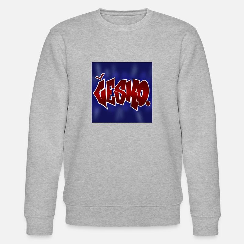 Česko Graffiti Design - Stanley/Stella Unisex Bio-Sweatshirt CHANGER  - Grau meliert