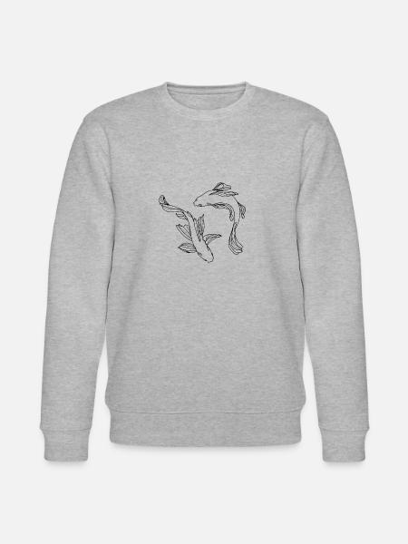 Ying Yang Fish - Stanley/Stella CHANGER Unisex Organic Sweatshirt - heather grey