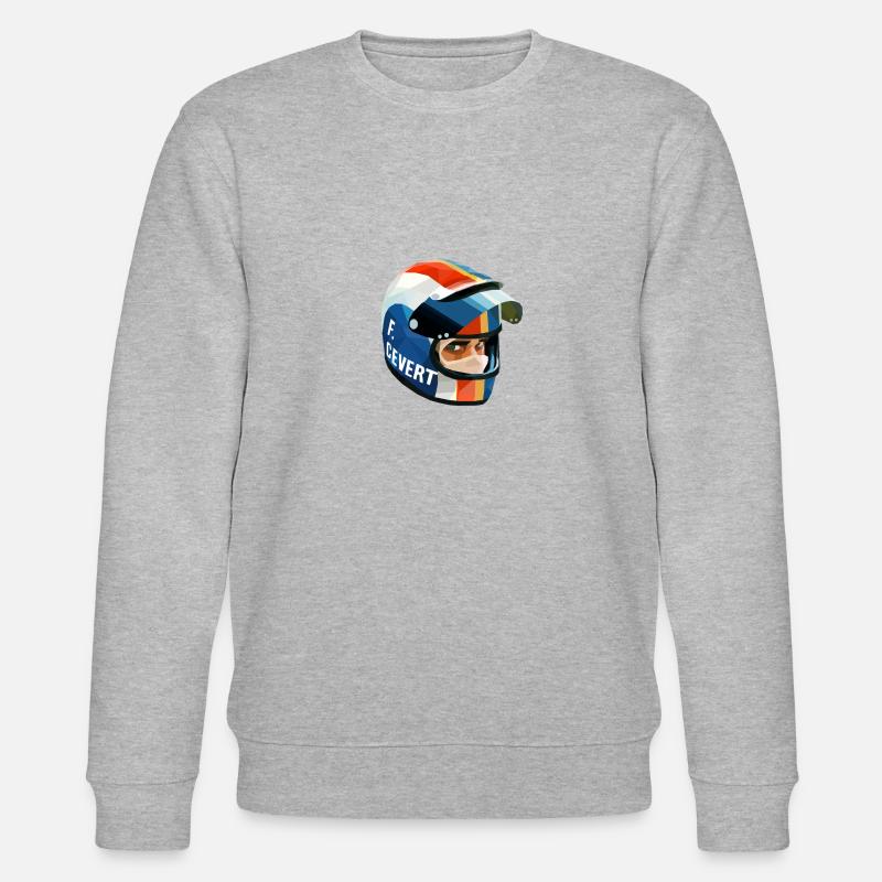 Francois Cevert Helmet - Stanley/Stella Unisex Bio-Sweatshirt CHANGER  - Grau meliert