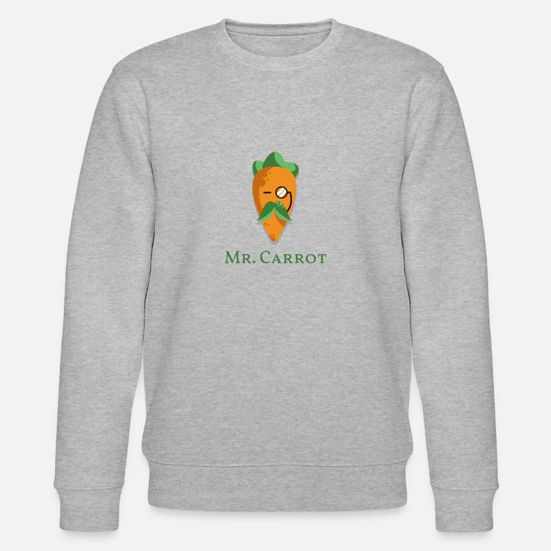 FUNNY: MR.CARROT - Stanley/Stella Unisex Bio-Sweatshirt CHANGER  - Grau meliert