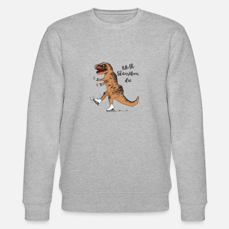 T-rex FigureSkater - Stanley/Stella Unisex Bio-Sweatshirt CHANGER  - Grau meliert