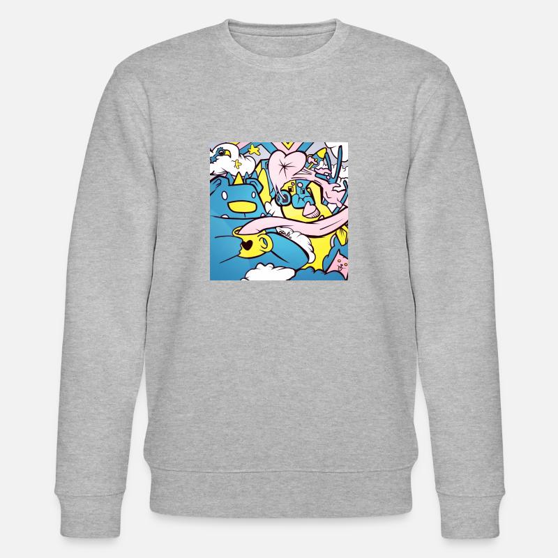 Bär im Graffiti-Stil - Stanley/Stella Unisex Bio-Sweatshirt CHANGER  - Grau meliert