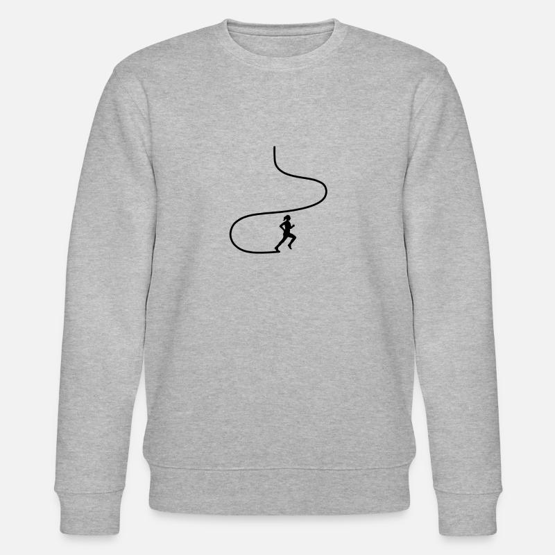 Läuferin Joggerin Hobbyläuferin - Stanley/Stella Unisex Bio-Sweatshirt CHANGER  - Grau meliert