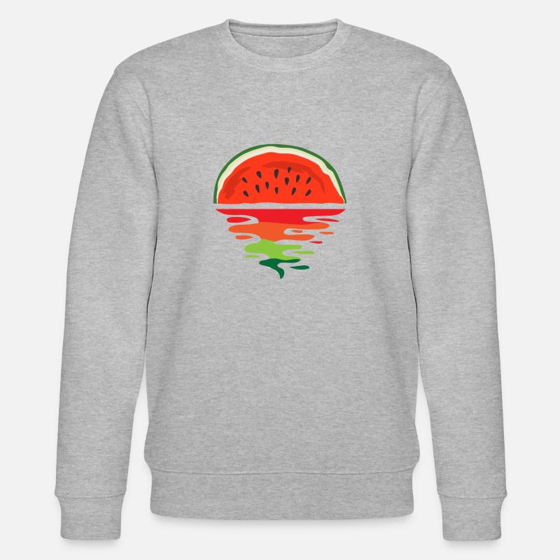 Coucher de soleil Melon - Sweat bio CHANGER Stanley/Stella Unisexe - gris chiné