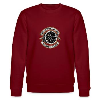 10 inch club merc - Stanley/Stella CHANGER Unisex Organic Sweatshirt - burgundy - Front - Nik (191cm) & Marisol (170cm)
