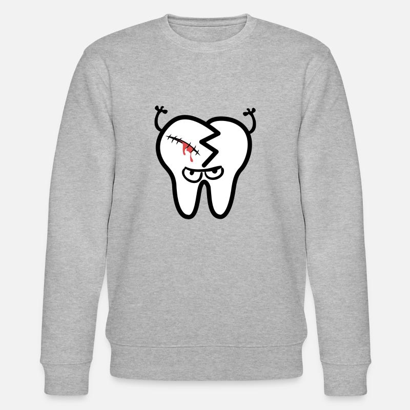 bad tooth - Stanley/Stella CHANGER Unisex Organic Sweatshirt - heather grey