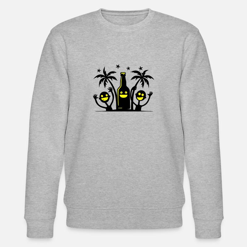 Palmen Party Team - Stanley/Stella Unisex Bio-Sweatshirt CHANGER  - Grau meliert