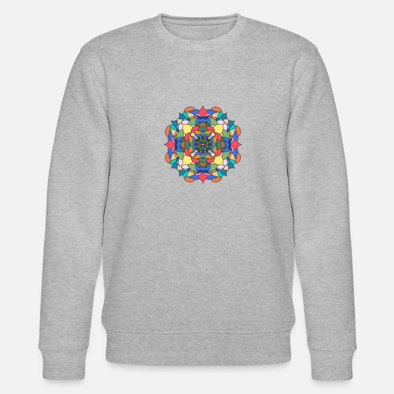 Mandala de couleur - Sweat bio CHANGER Stanley/Stella Unisexe - gris chiné