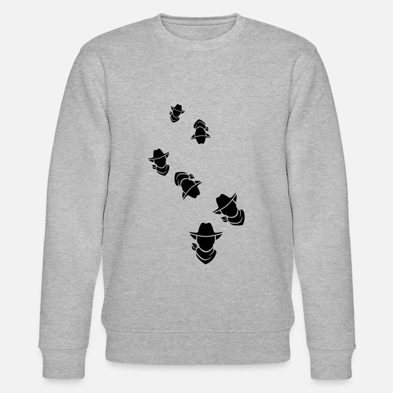 Tête de cow-boy western - Sweat bio CHANGER Stanley/Stella Unisexe - gris chiné