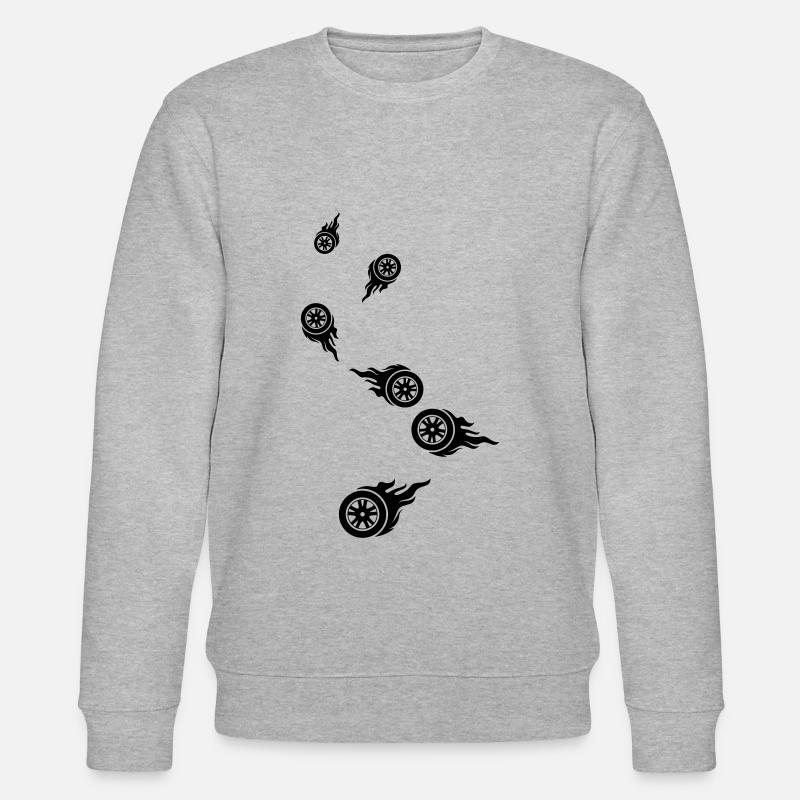 Reifen feuer - Stanley/Stella Unisex Bio-Sweatshirt CHANGER  - Grau meliert