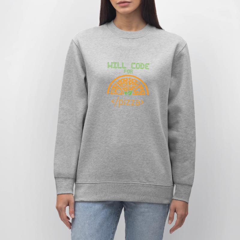 Will code for Pizza Programmer Nerd Developer Stanley/Stella CHANGER Unisex Organic Sweatshirt
