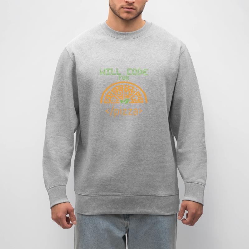 Will code for Pizza Programmer Nerd Developer Stanley/Stella CHANGER Unisex Organic Sweatshirt