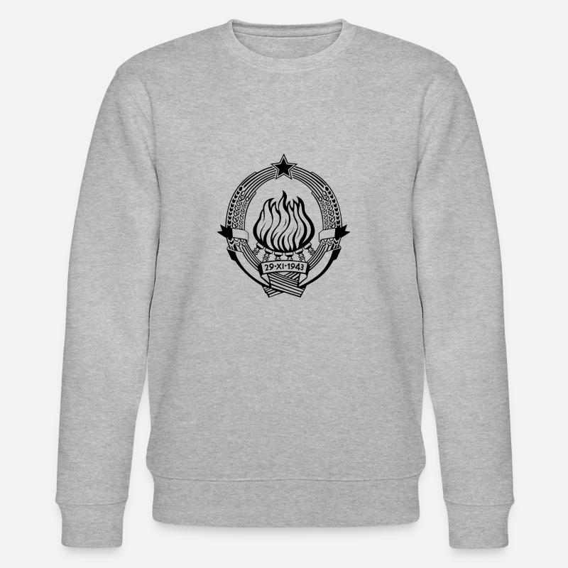 Grb Jugoslavije - 3 - Stanley/Stella Unisex Bio-Sweatshirt CHANGER  - Grau meliert