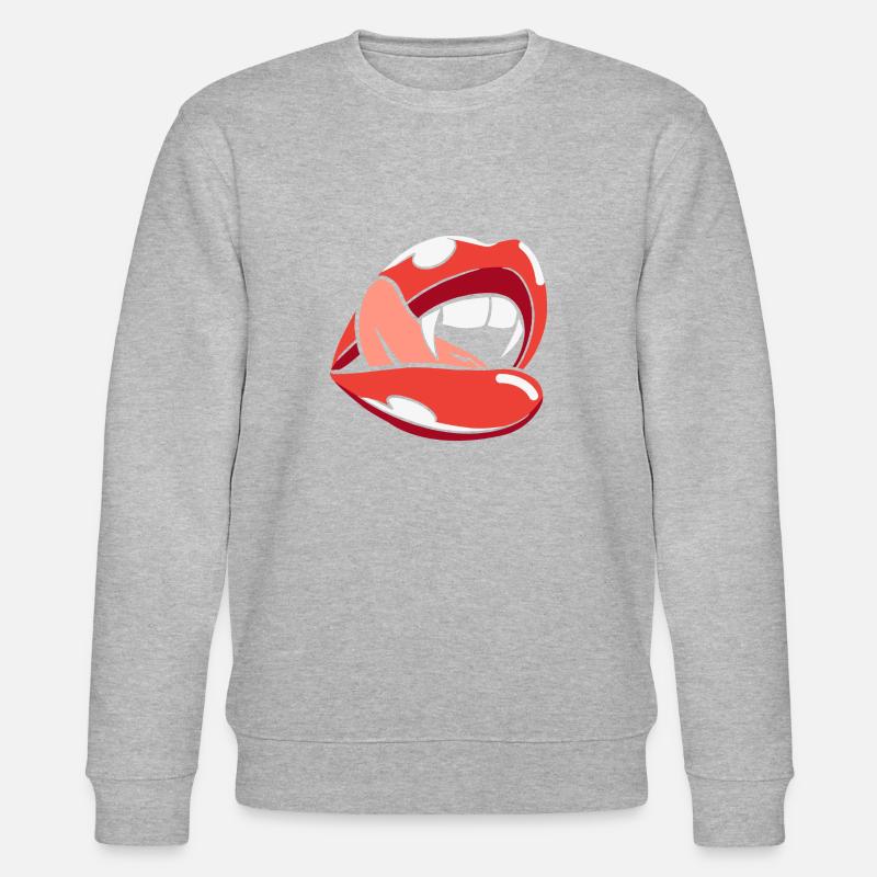 Halloween Lips - Sweat bio CHANGER Stanley/Stella Unisexe - gris chiné