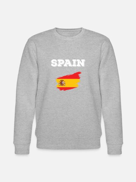 Spain Flag Spanish Flag Spanish Spain - Stanley/Stella CHANGER Unisex Organic Sweatshirt - heather grey