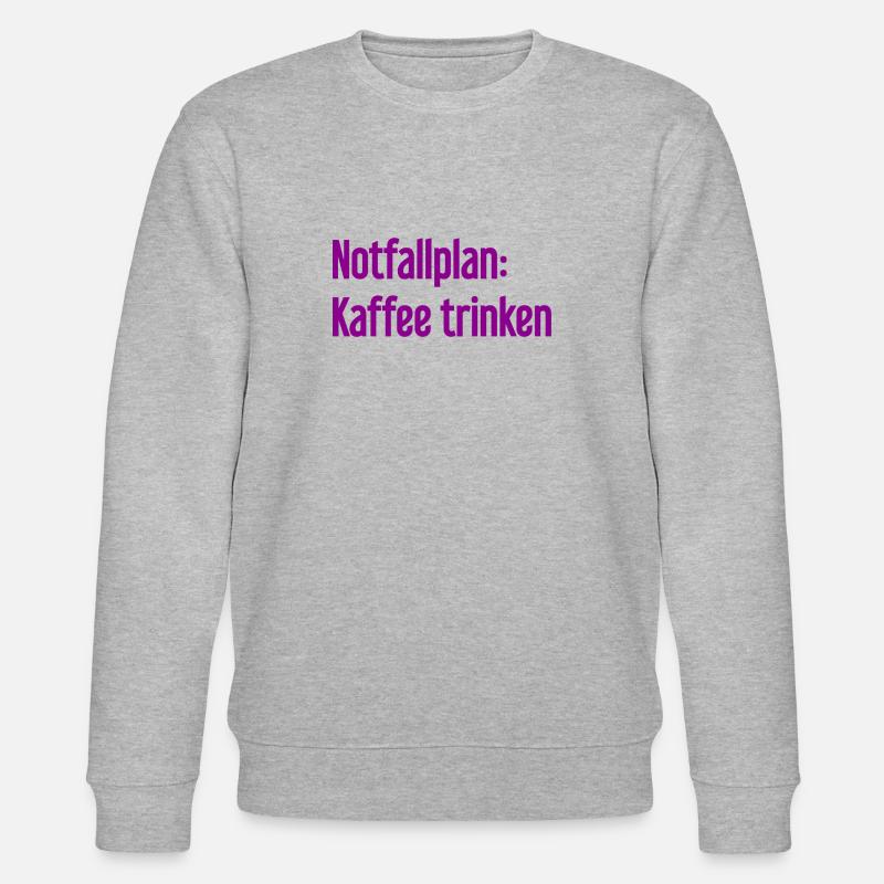 Kaffee-Notfallplan - Stanley/Stella Unisex Bio-Sweatshirt CHANGER  - Grau meliert