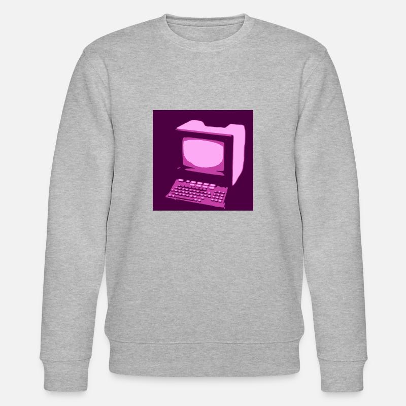 MINITEL POP ART VIOLET - Sweat bio CHANGER Stanley/Stella Unisexe - gris chiné