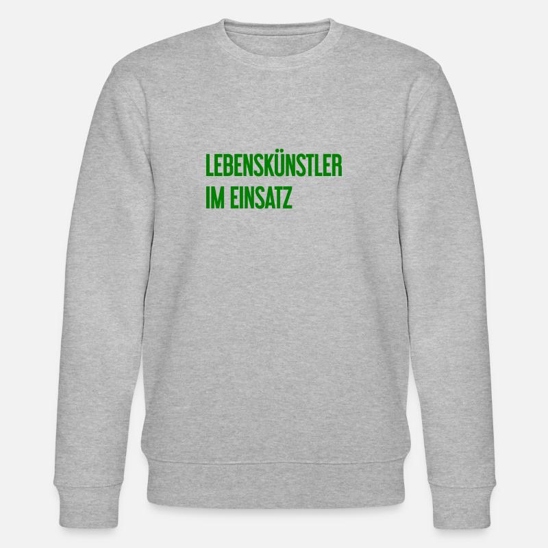 Lebenskünstler im Einsatz - Stanley/Stella Unisex Bio-Sweatshirt CHANGER  - Grau meliert