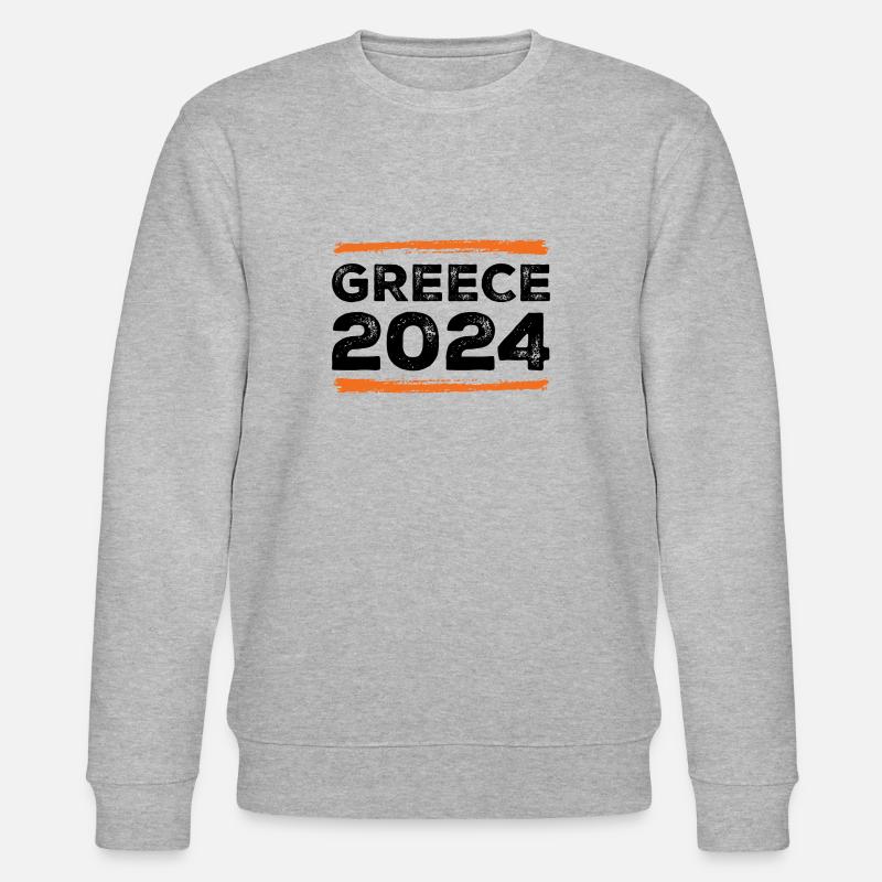 Greece 2024 Spruch - Stanley/Stella Unisex Bio-Sweatshirt CHANGER - Grau meliert
