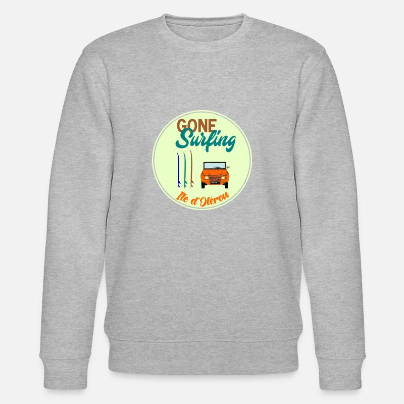 Gone Surfing - Ile d'Oléron - Sweat bio CHANGER Stanley/Stella Unisexe - gris chiné
