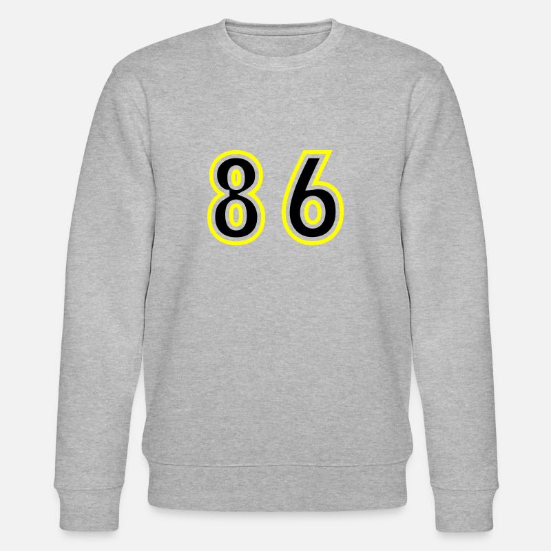 86 Zahl College - Stanley/Stella Unisex Bio-Sweatshirt CHANGER  - Grau meliert