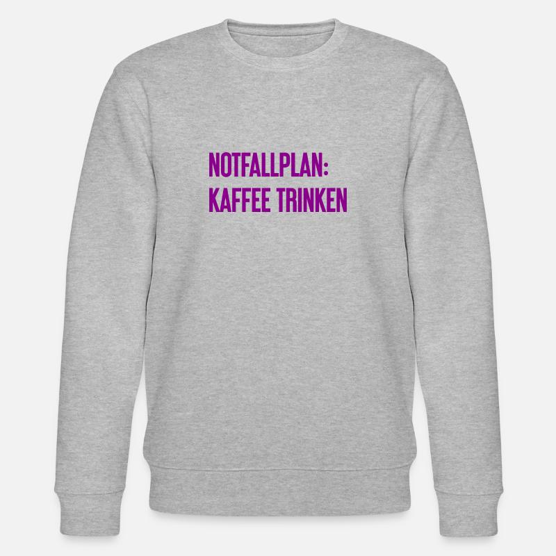 Kaffee-Notfallplan - Stanley/Stella Unisex Bio-Sweatshirt CHANGER  - Grau meliert