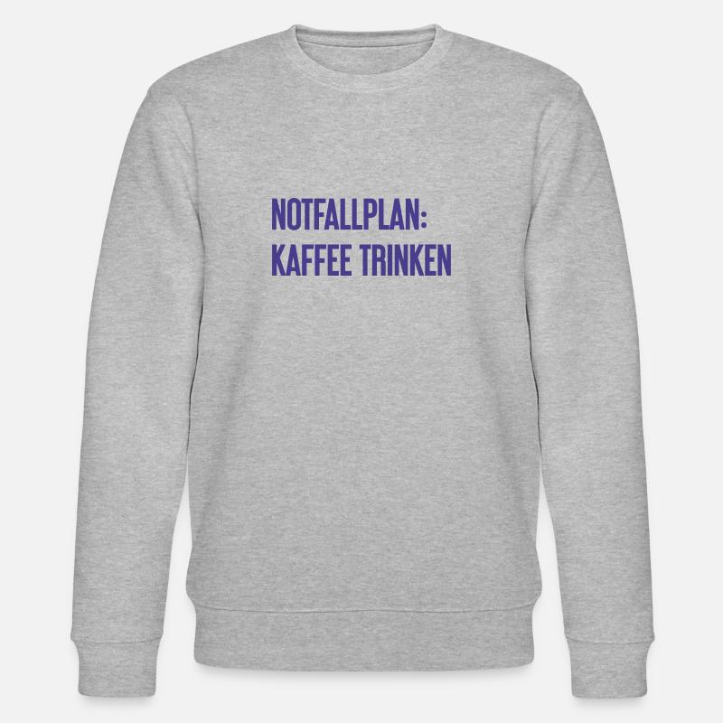 Kaffee-Notfallplan - Stanley/Stella Unisex Bio-Sweatshirt CHANGER  - Grau meliert