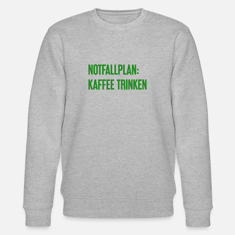 Kaffee-Notfallplan - Stanley/Stella Unisex Bio-Sweatshirt CHANGER  - Grau meliert